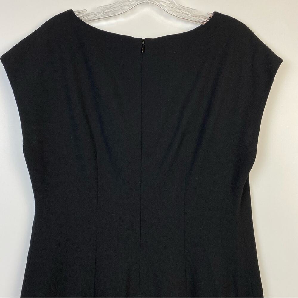 Burberry 100% Wool Black Sheath Dress Vintage Authenticated Size 8 - Picture 10 of 12